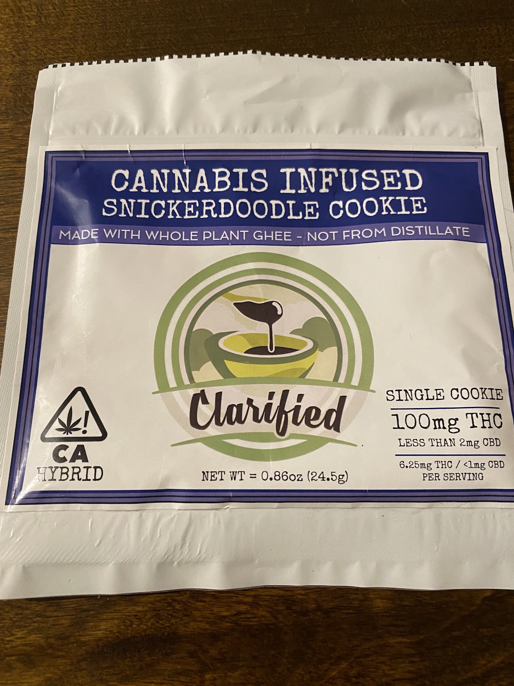 clarified snickerdoodle weed edible package