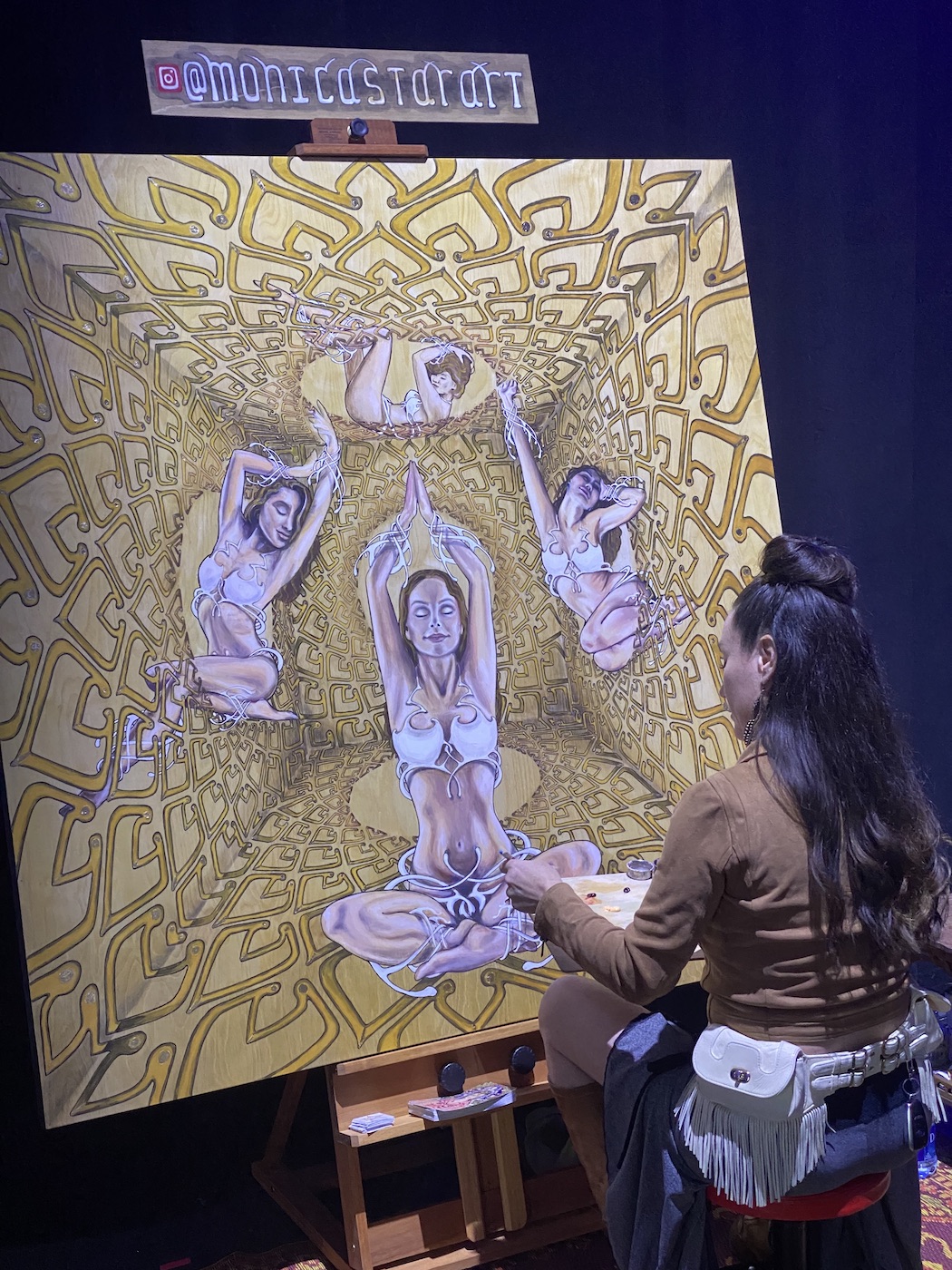 monica star live painting emerald cup photo