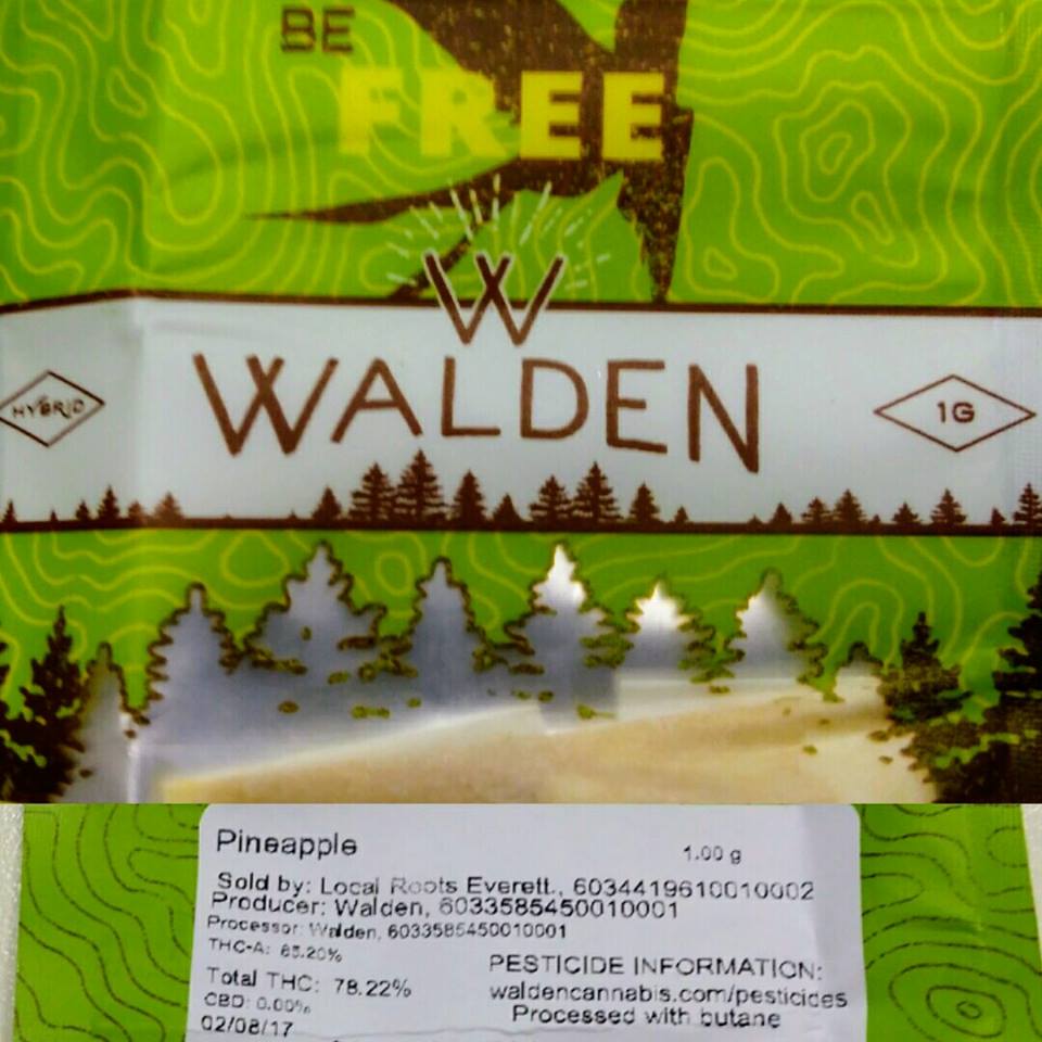 Walden Pineapple BHO packaging composition
