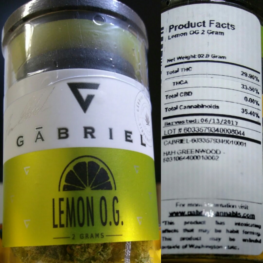 Gabriel Cannabis Lemon OG product facts