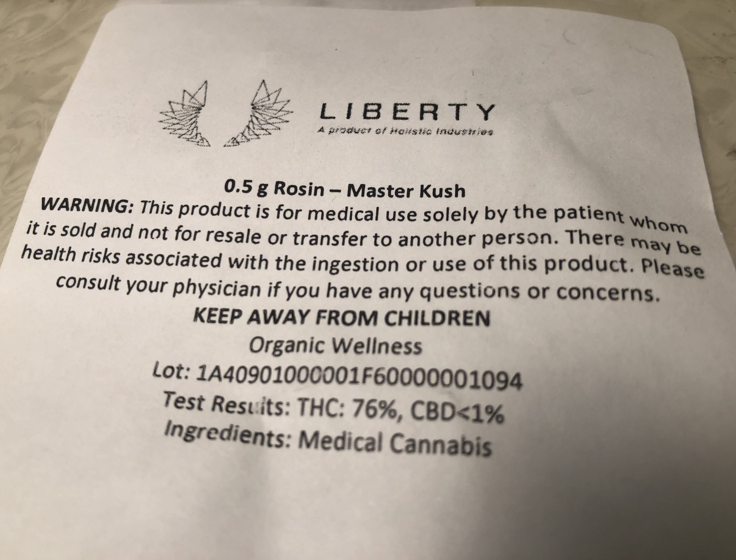 Liberty cannabis packaging