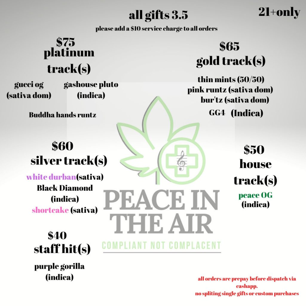 peace in air weed selection april 5 2020