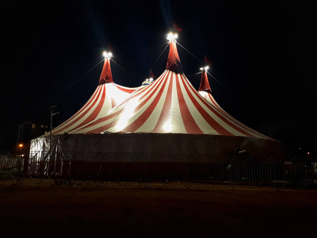 circus tents night photo