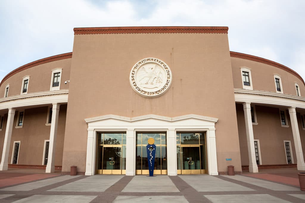 new mexico capitol building stock photo